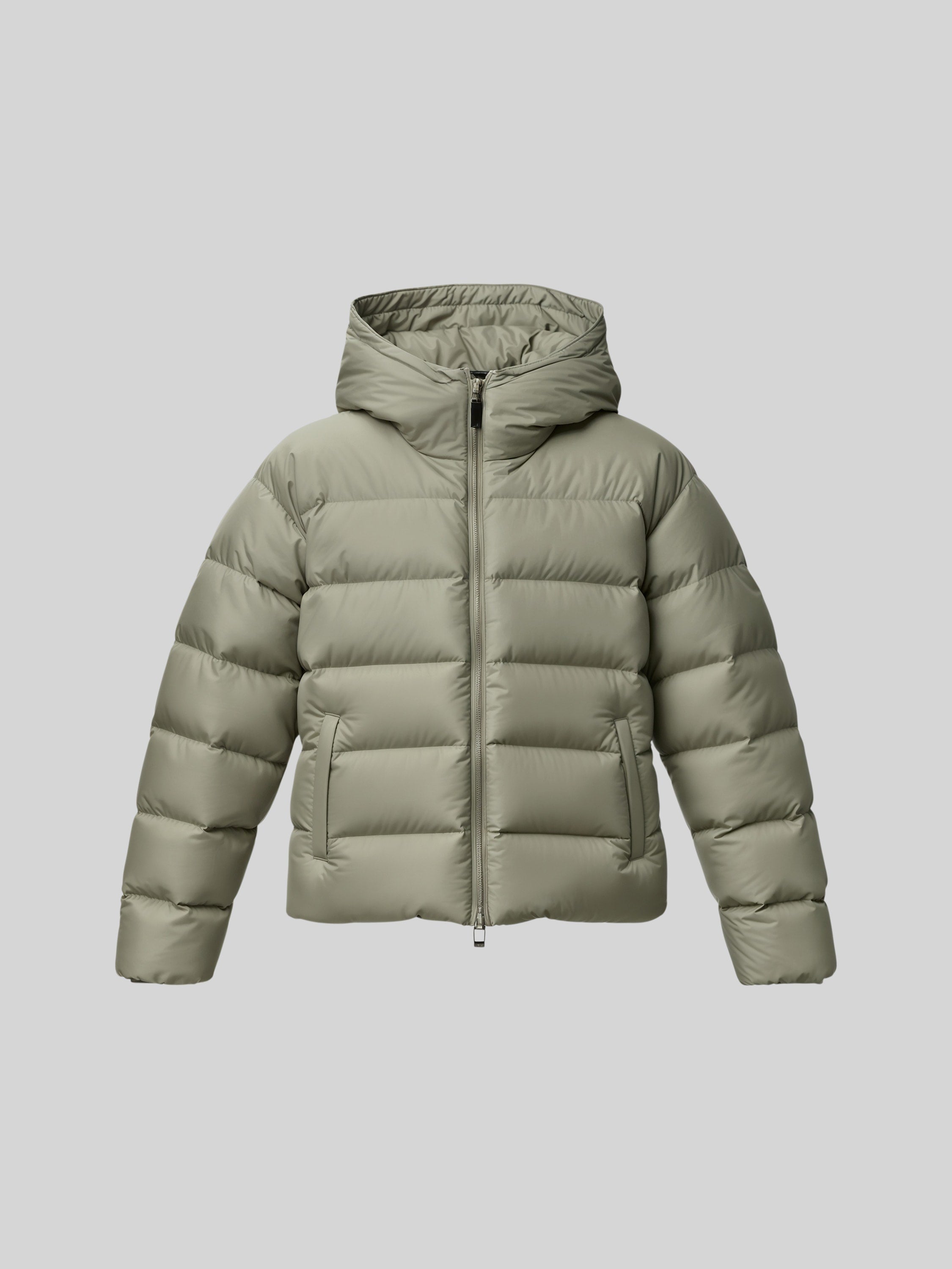 Short Hooded Puffer Parka-4