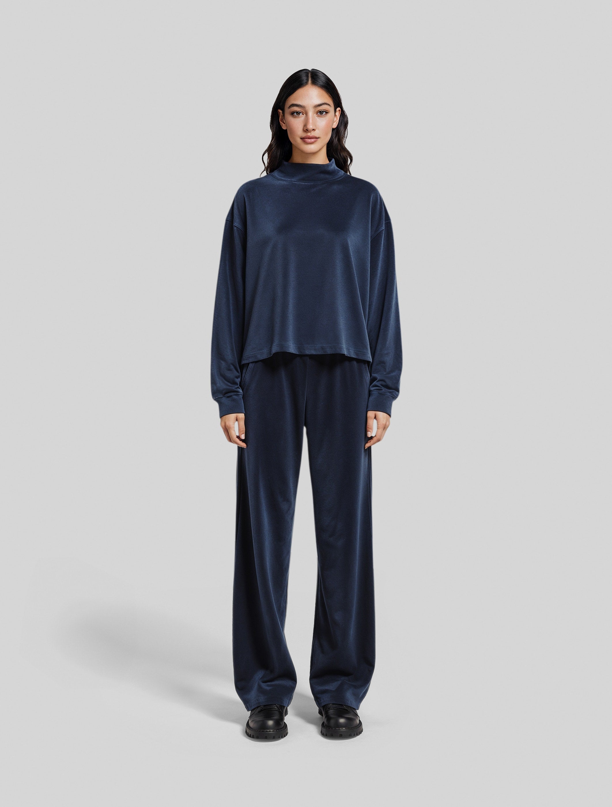 Velour Long Sleeve Top