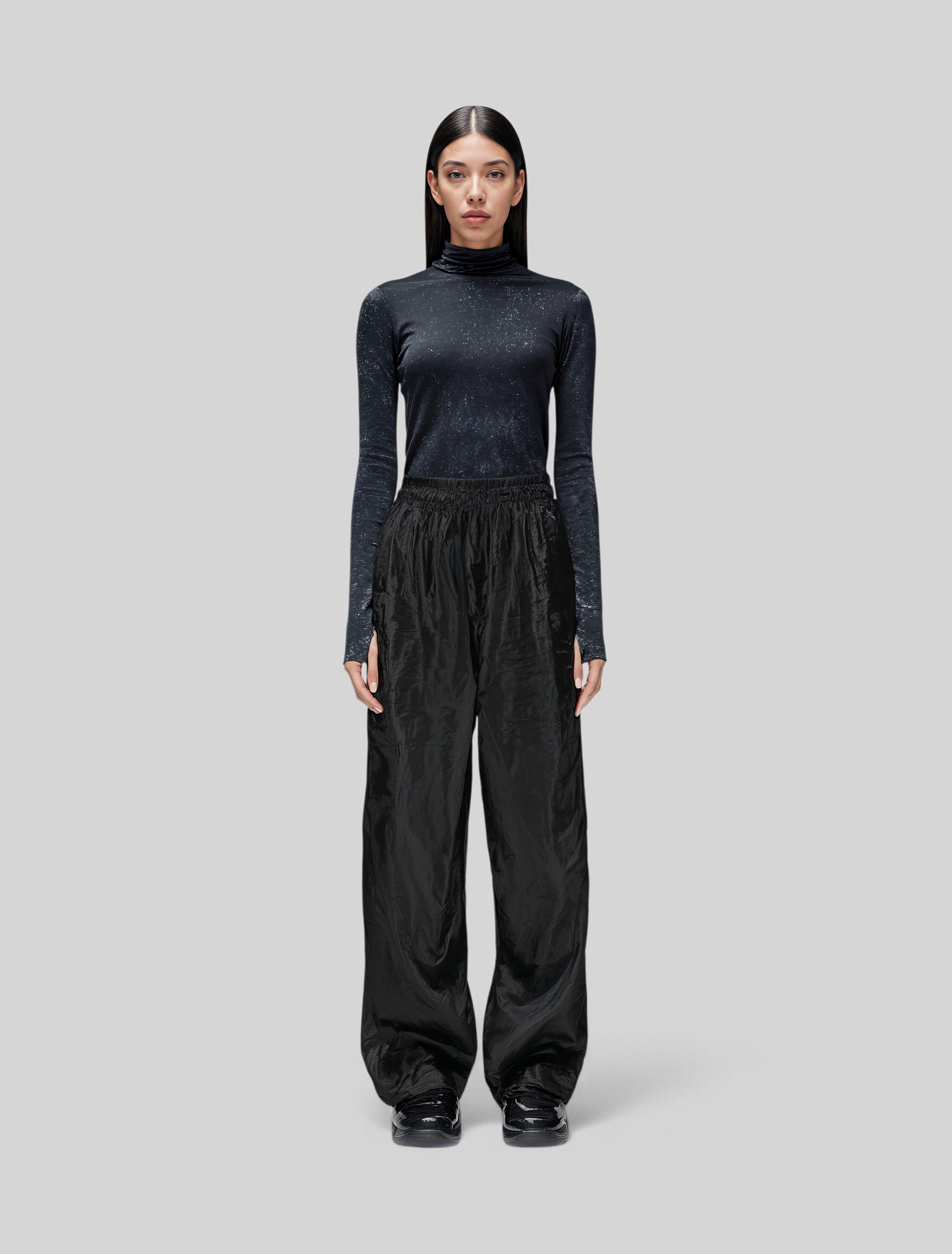 Relaxed Fit Nylon Pants