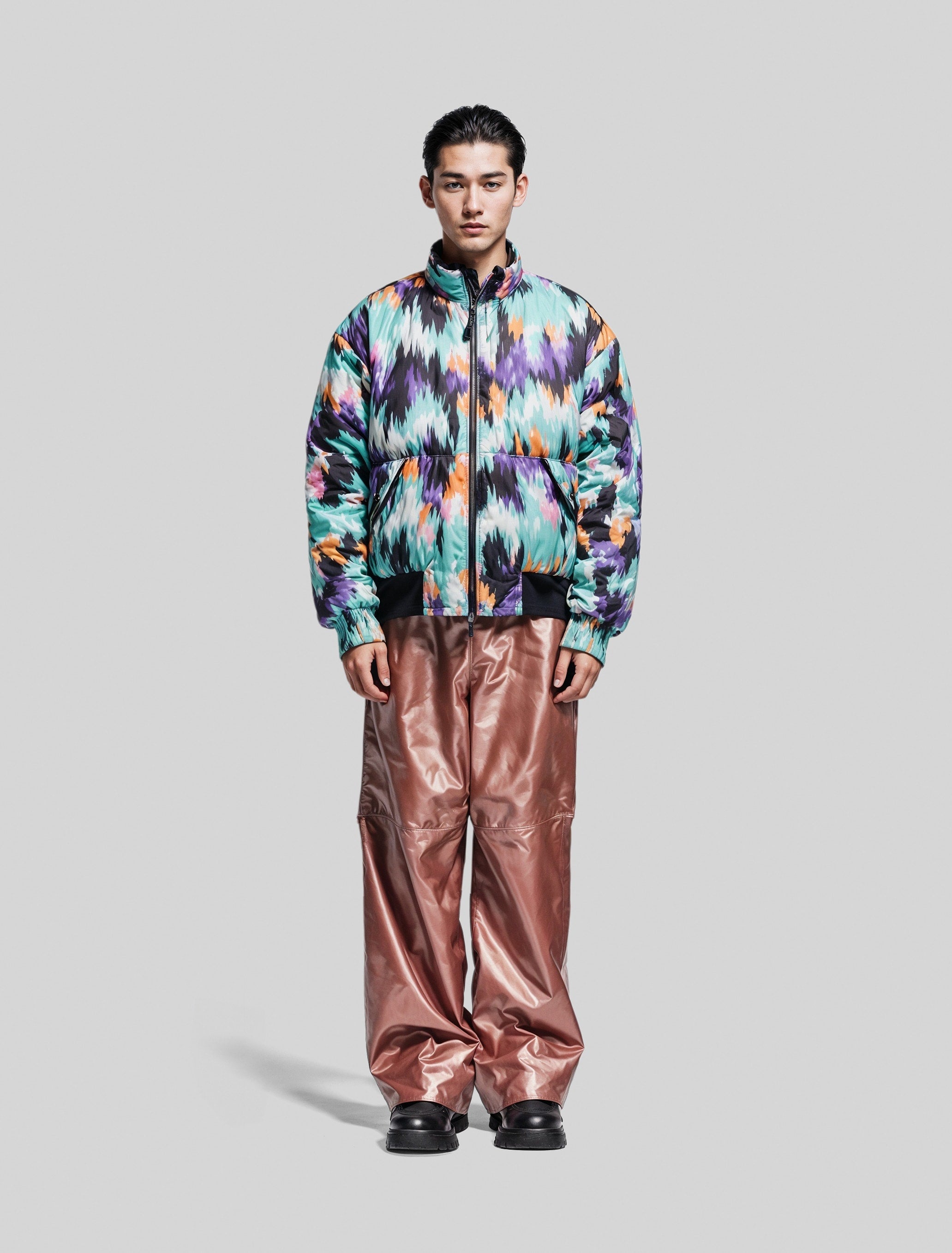 Patterned Bomber Parka