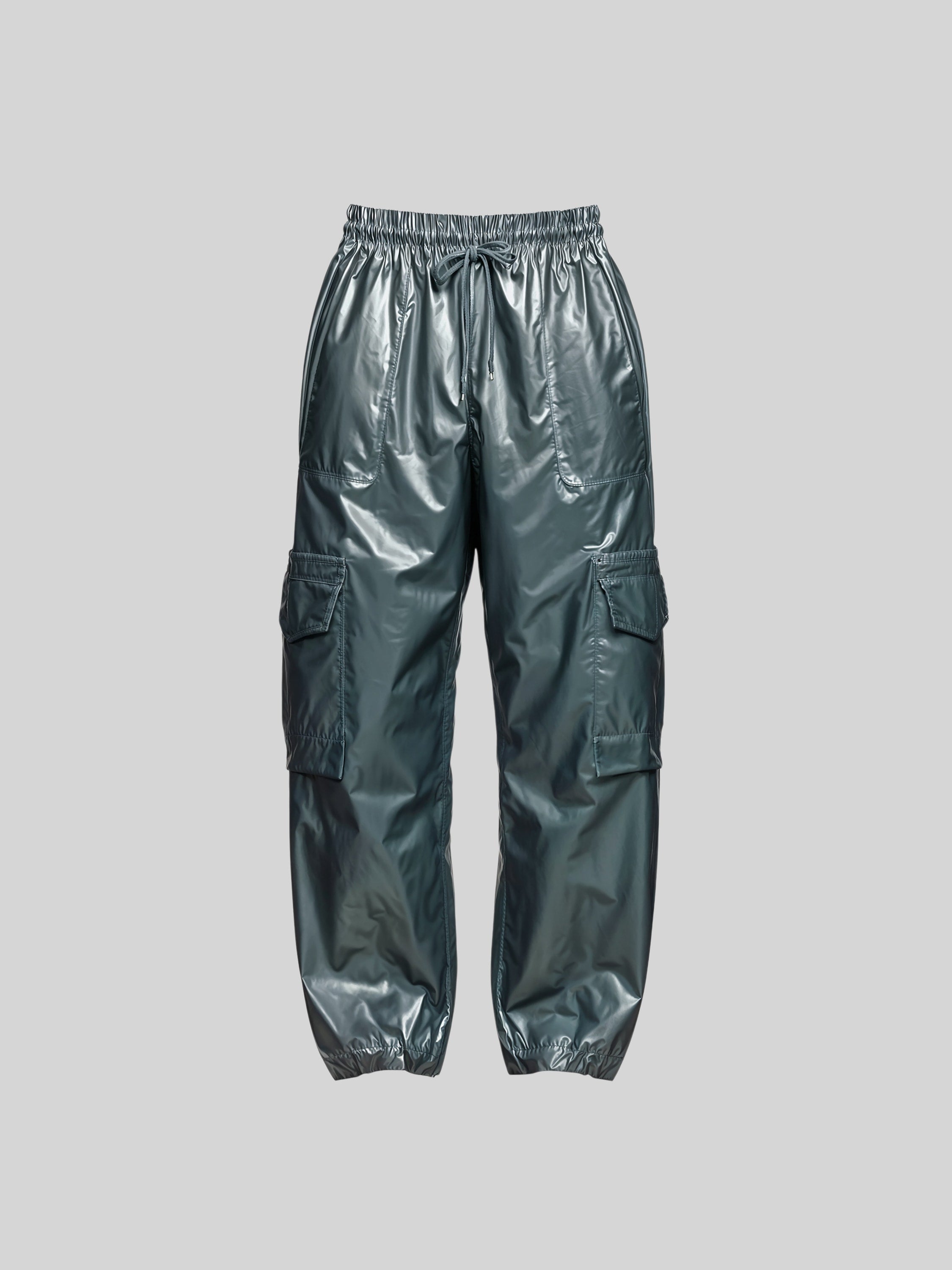 Shiny Cargo Pants-3