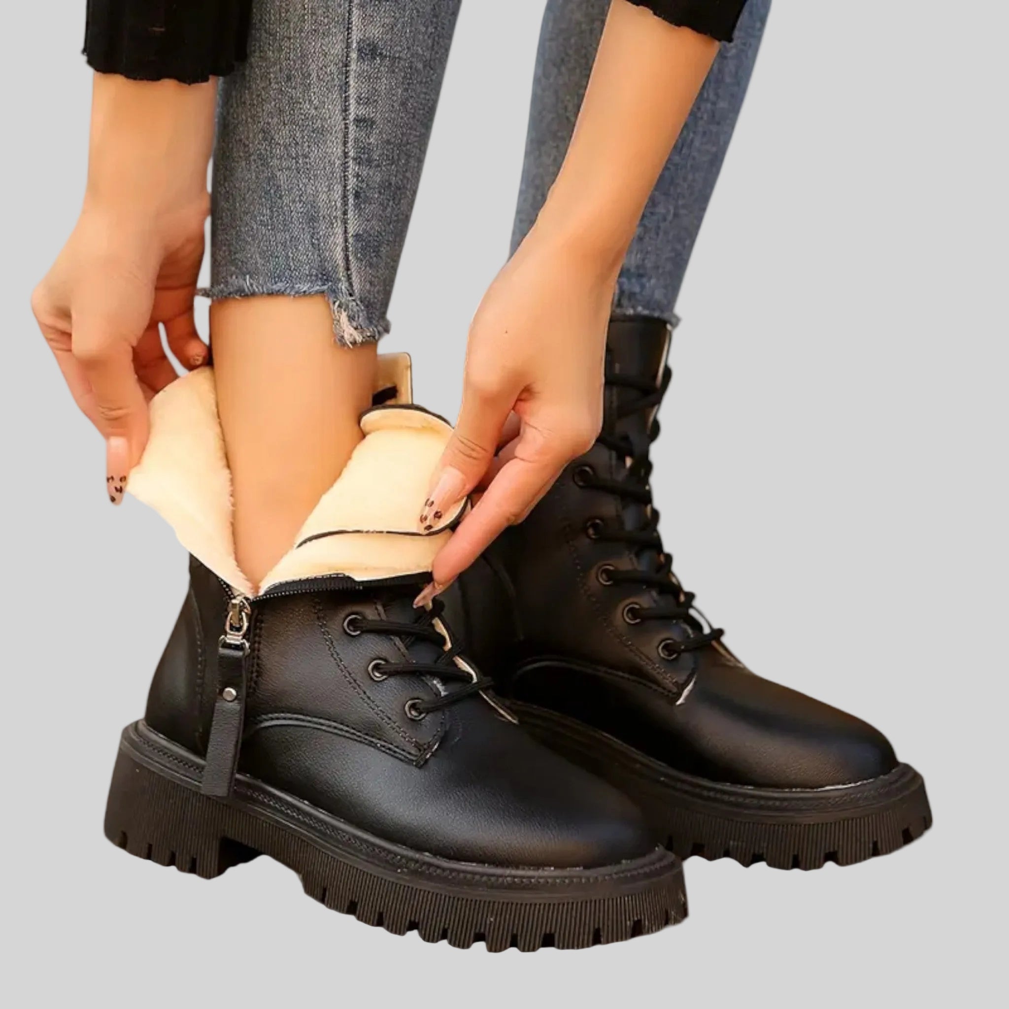 Women’s Chunky Platform Ankle Boots-6