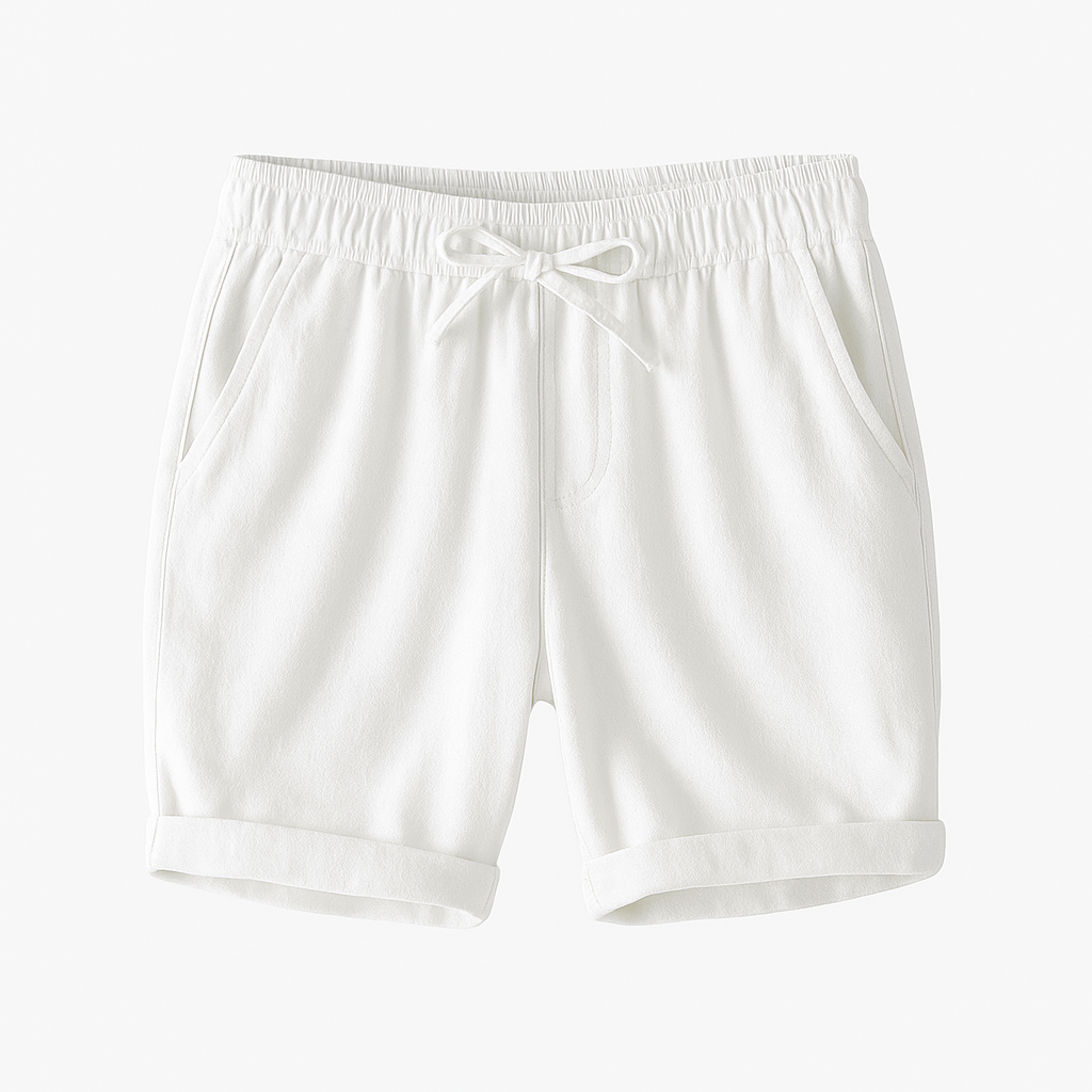 Men's Summer Linen Bermuda Shorts-10