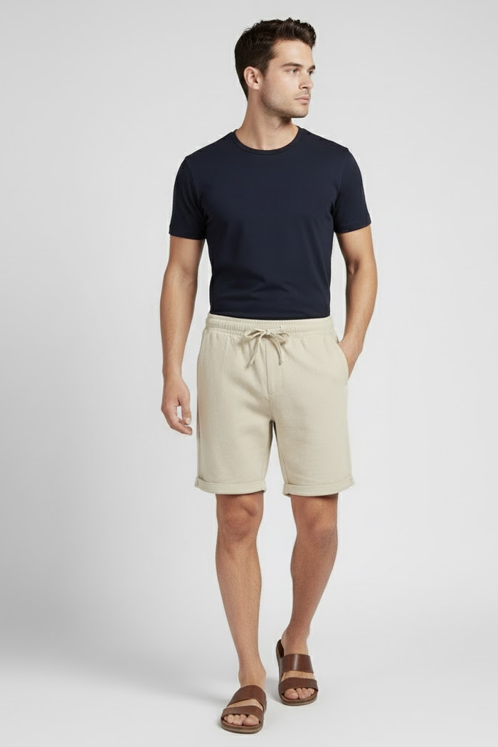 Men's Summer Linen Bermuda Shorts-2