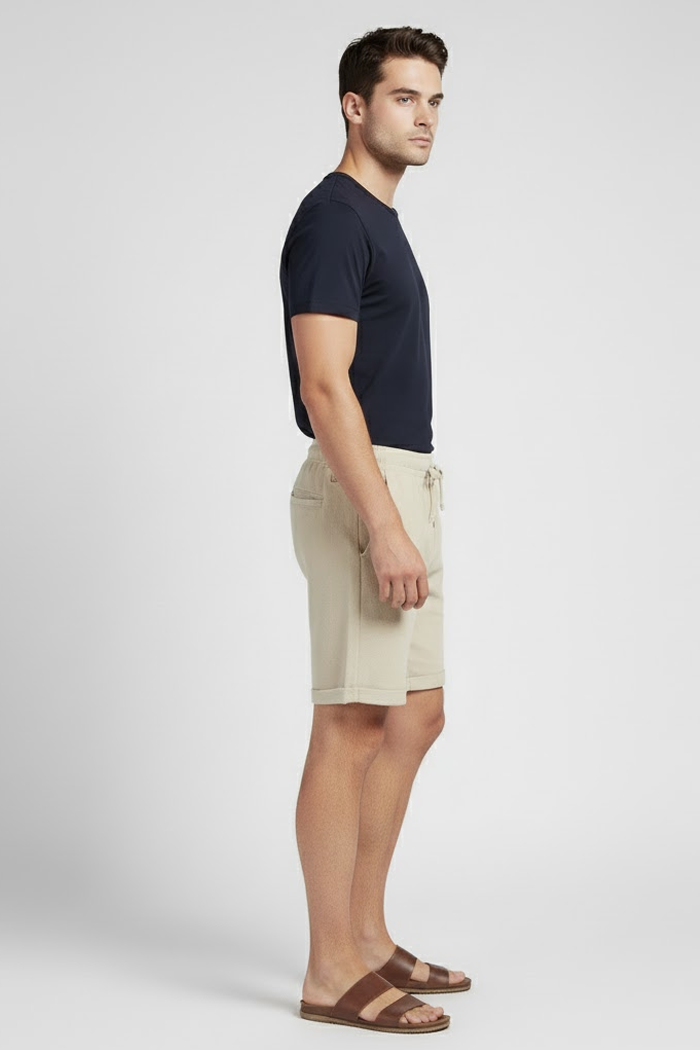 Men's Summer Linen Bermuda Shorts-3
