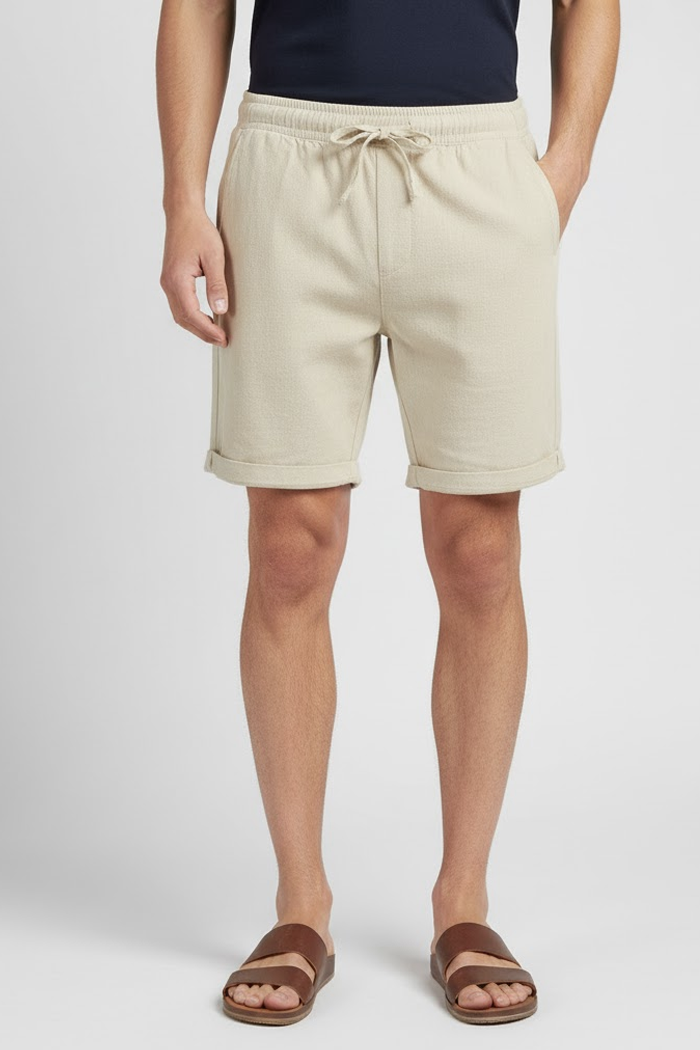 Men's Summer Linen Bermuda Shorts-1