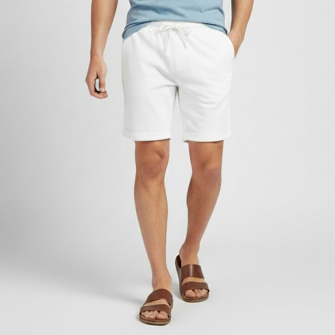 Men's Summer Linen Bermuda Shorts-6