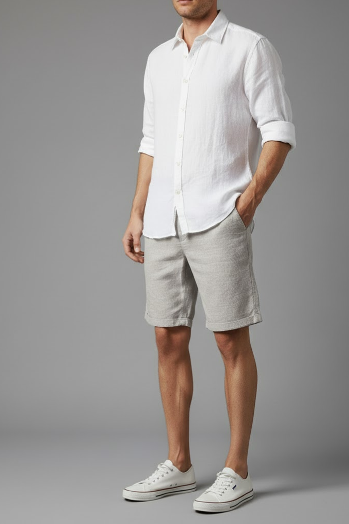 Phuket Men's Linen Shorts-2