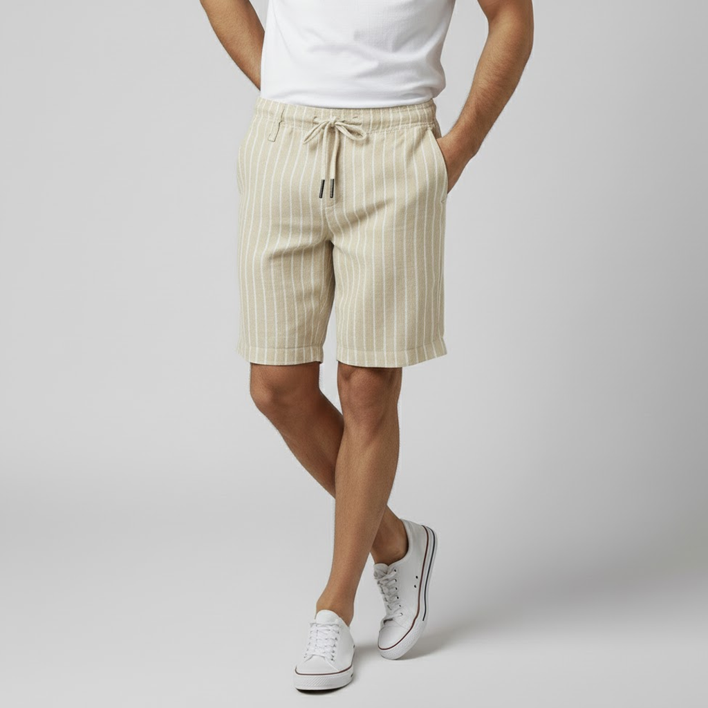 Firenze Men's Linen Bermuda Shorts-9