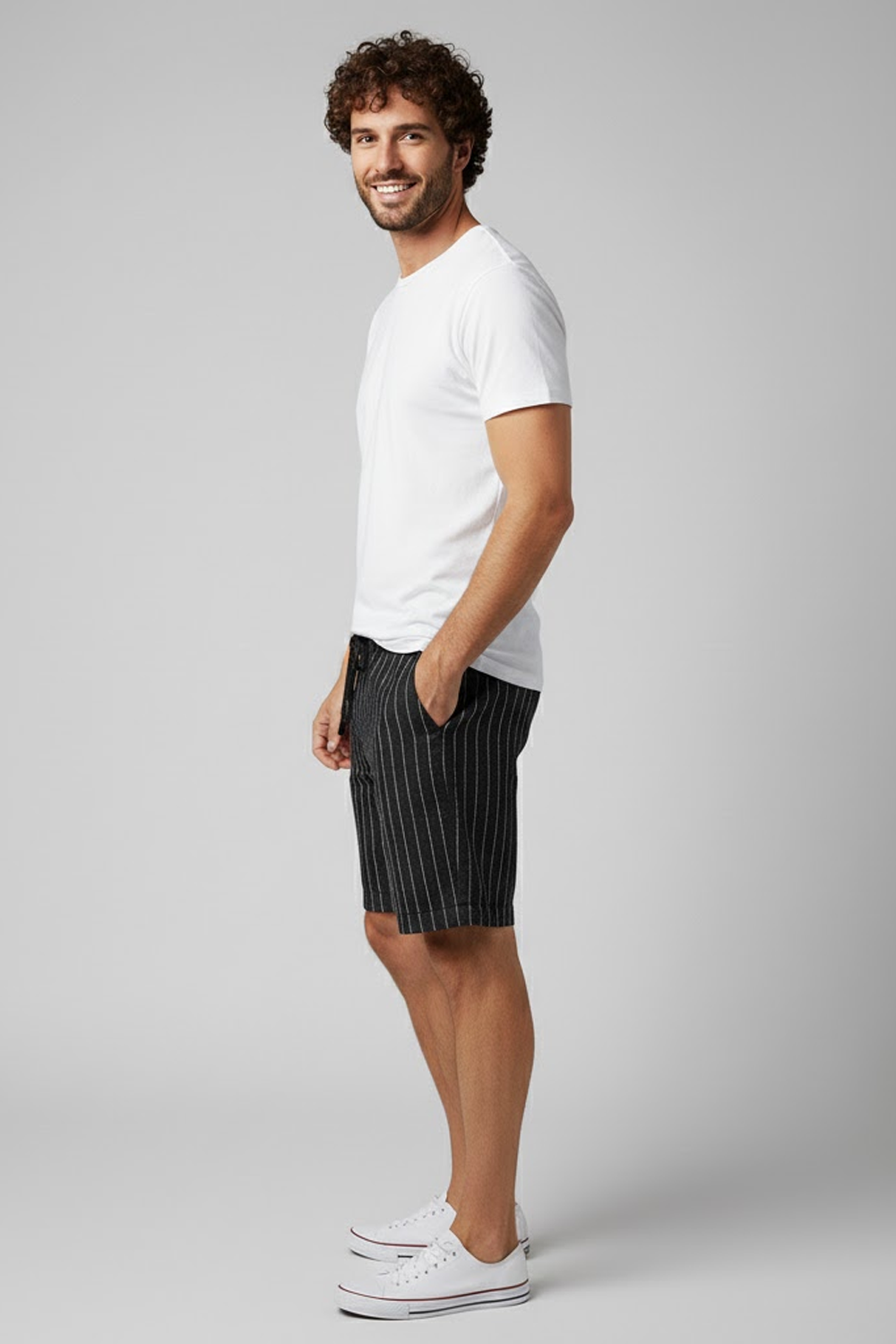Firenze Men's Linen Bermuda Shorts-5