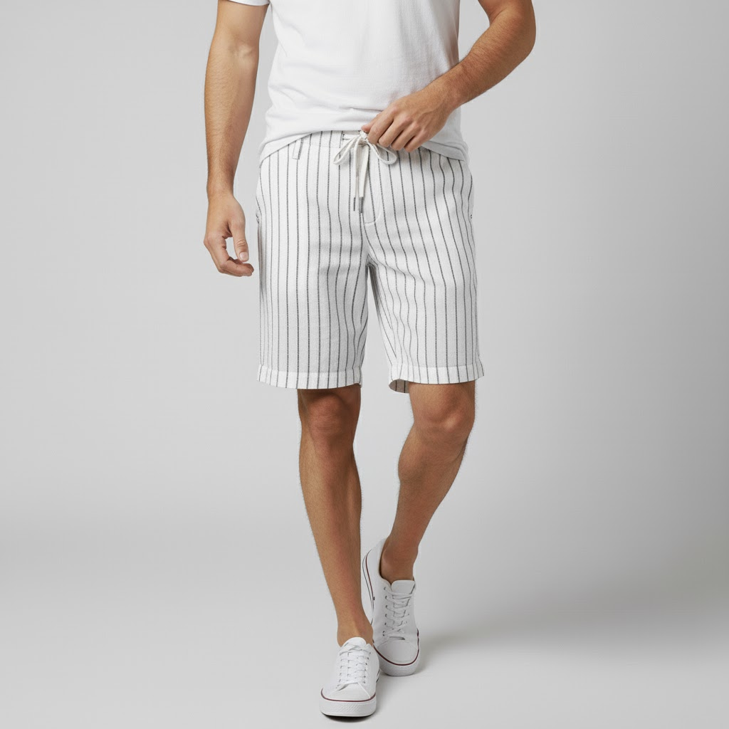Firenze Men's Linen Bermuda Shorts-7