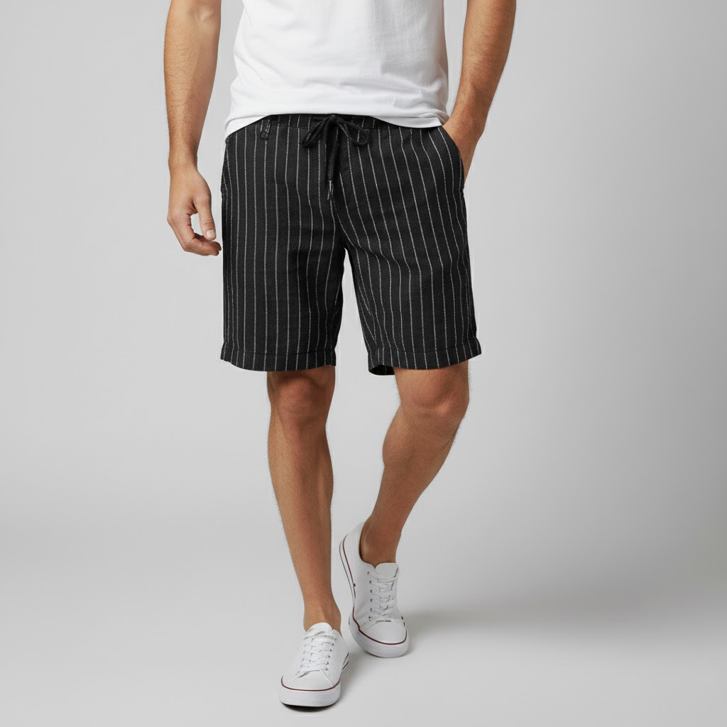 Firenze Men's Linen Bermuda Shorts-6