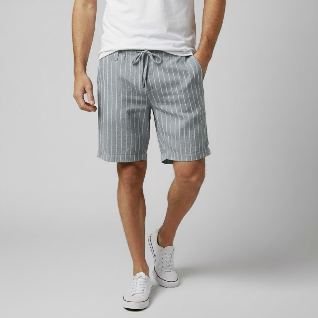 Firenze Men's Linen Bermuda Shorts-10