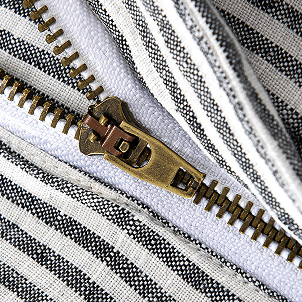 Men's Linen Shorts with Striped Design-11