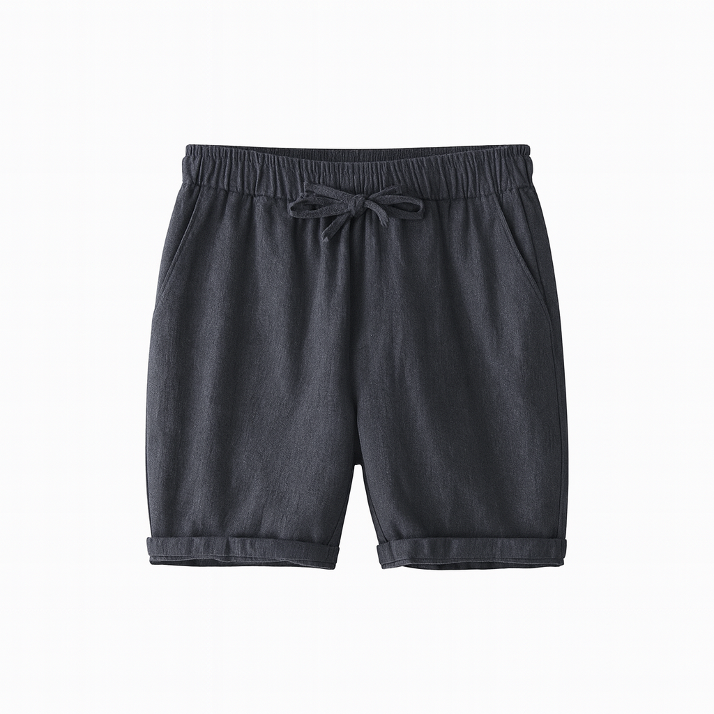 Men's Summer Linen Bermuda Shorts-9