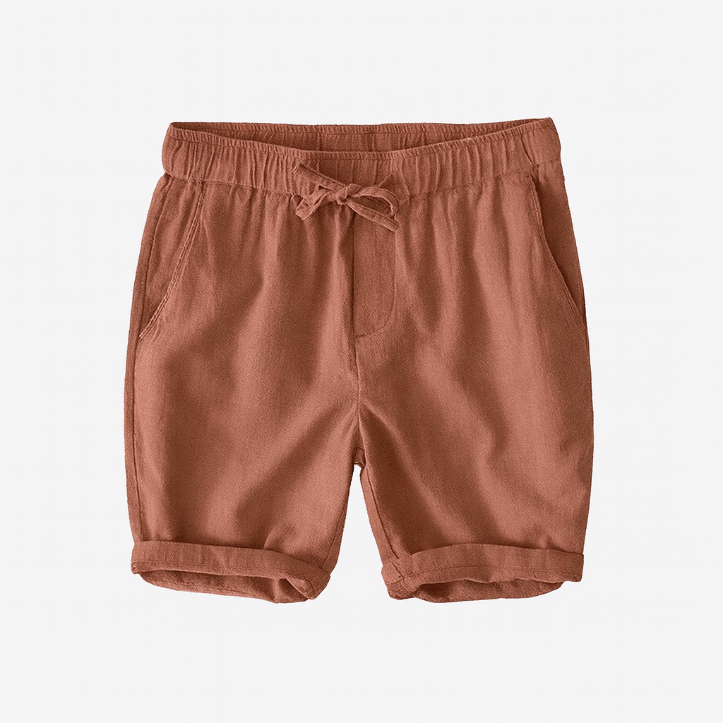 Men's Summer Linen Bermuda Shorts-11