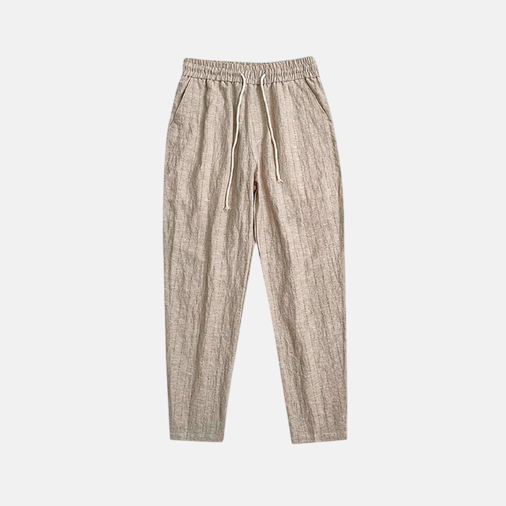 Men's Linen Trousers Cassis-4