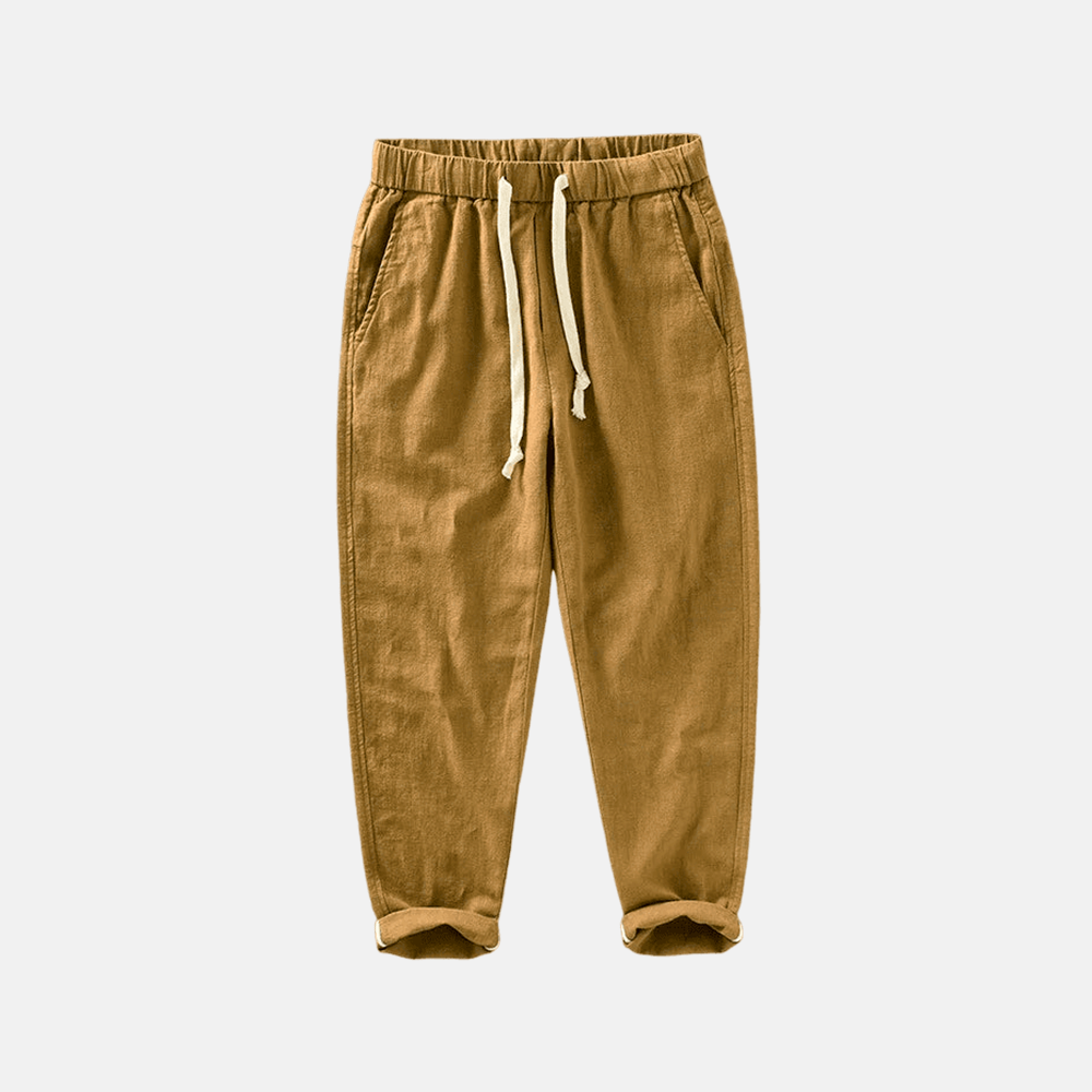 Men's Santorini Linen Trousers-5