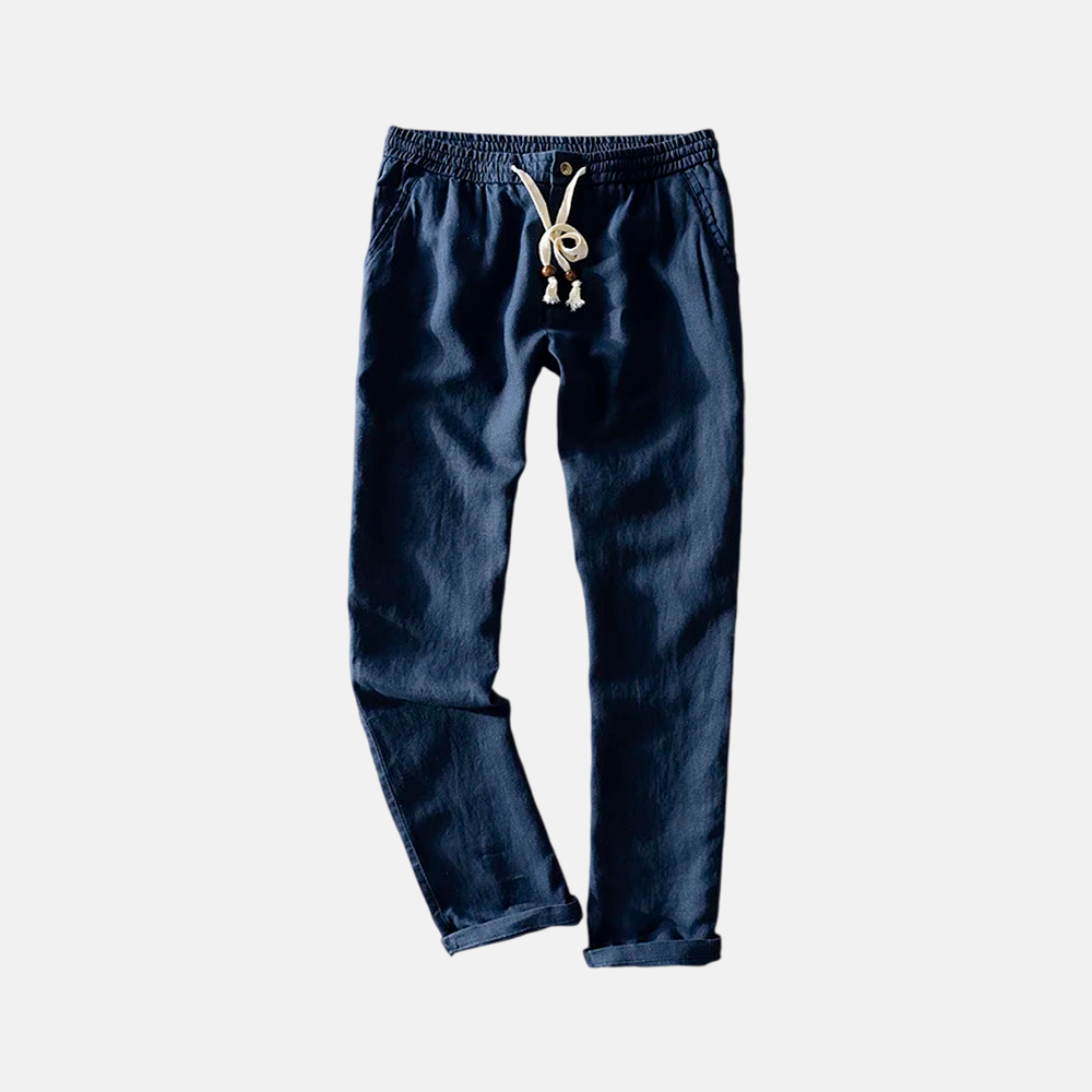 Men's Linen Trousers by Riviera-3