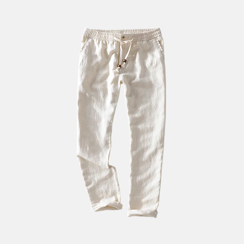 Men's Linen Trousers by Riviera-1