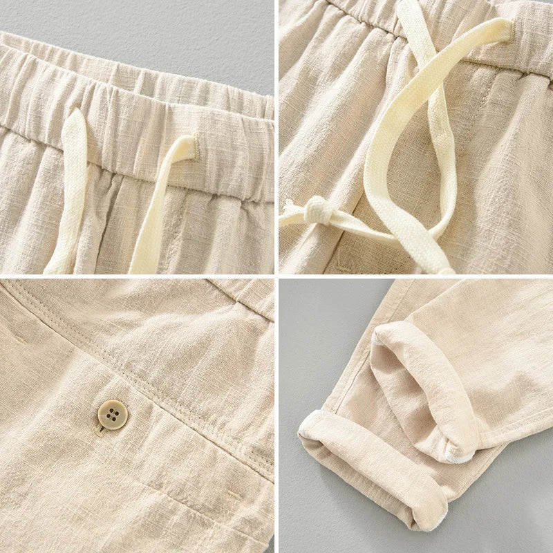 Men's Santorini Linen Trousers-6