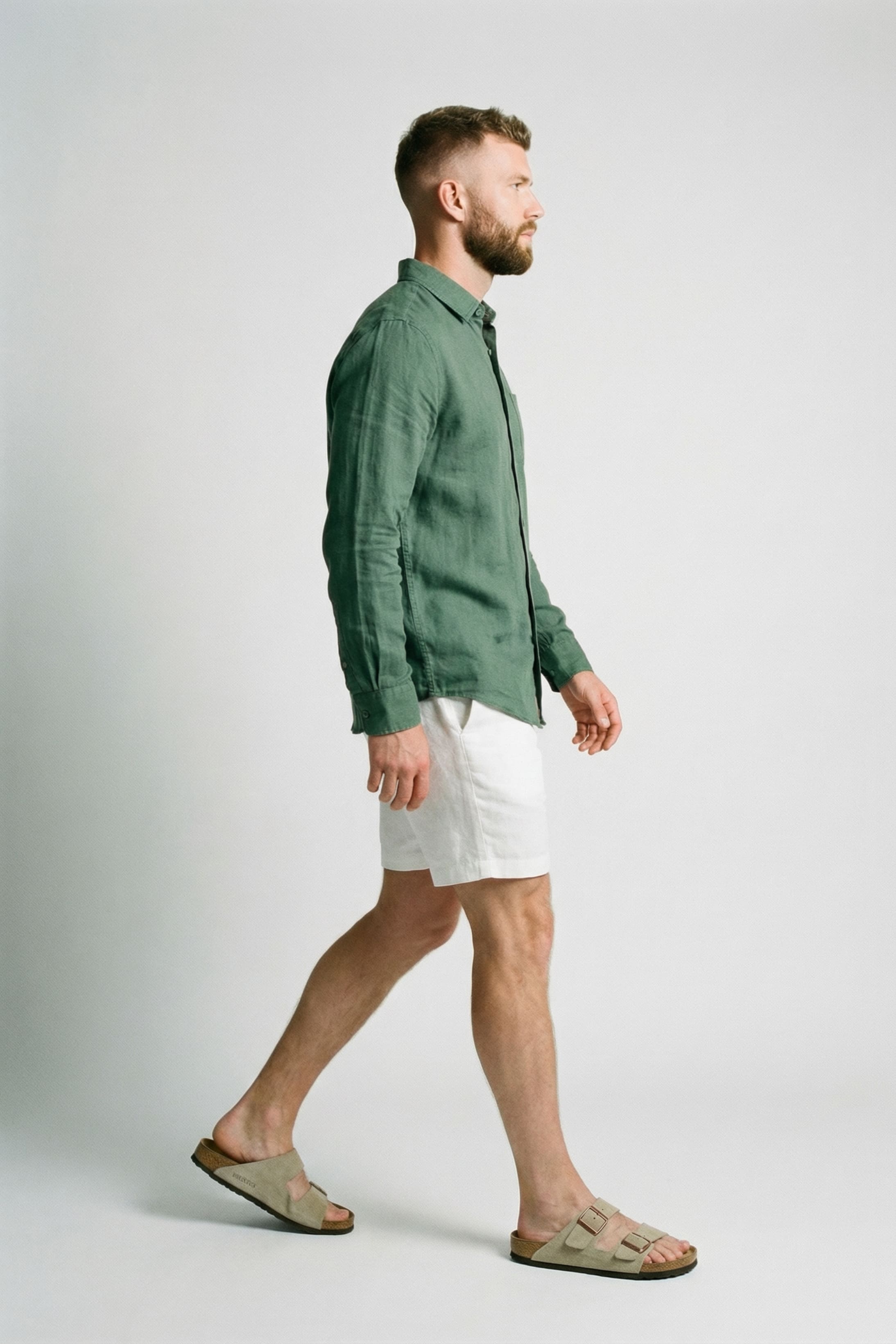 Men's Linen Shirt with Pocket-3
