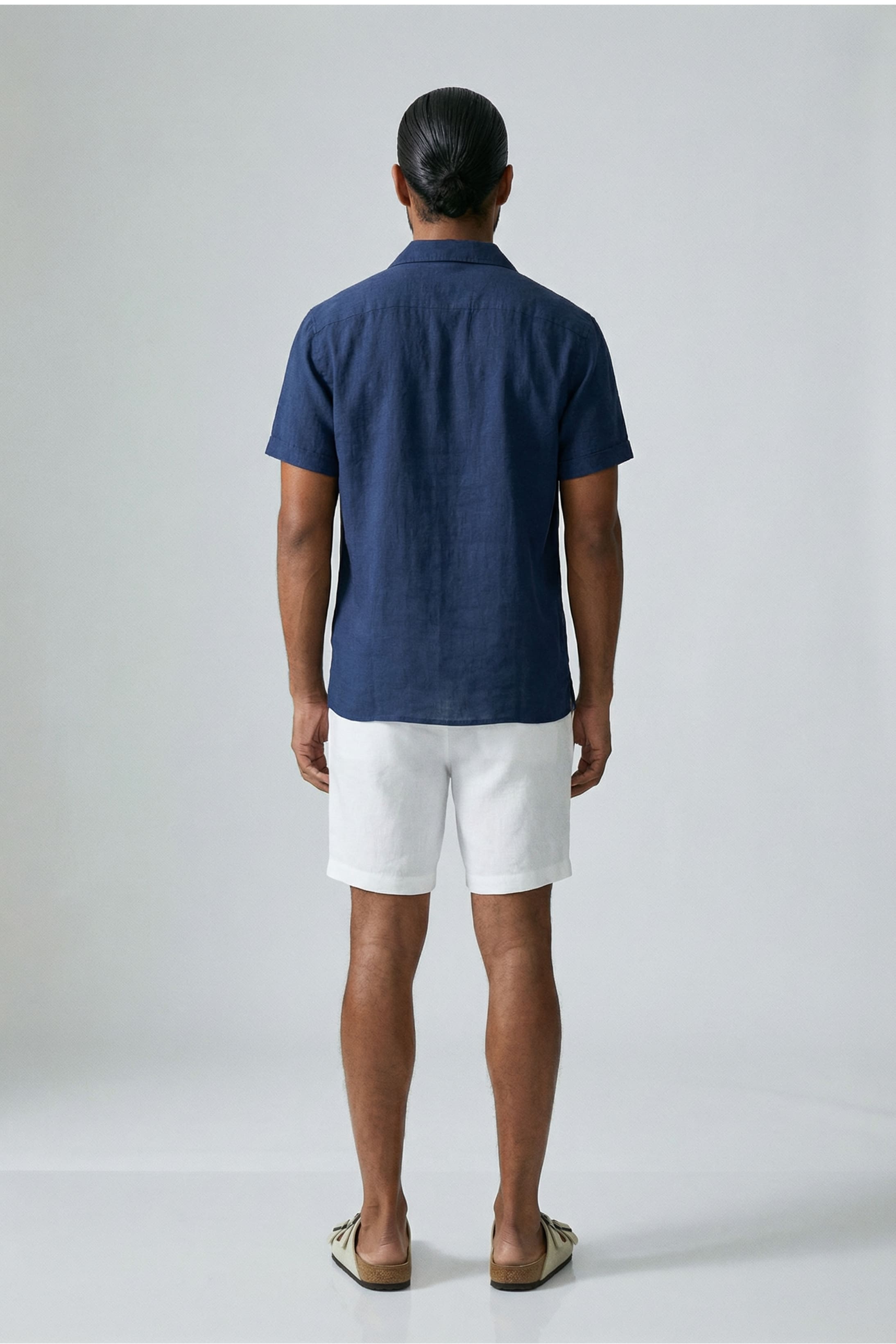 Men's Linen Tourist Collar Shirt-2