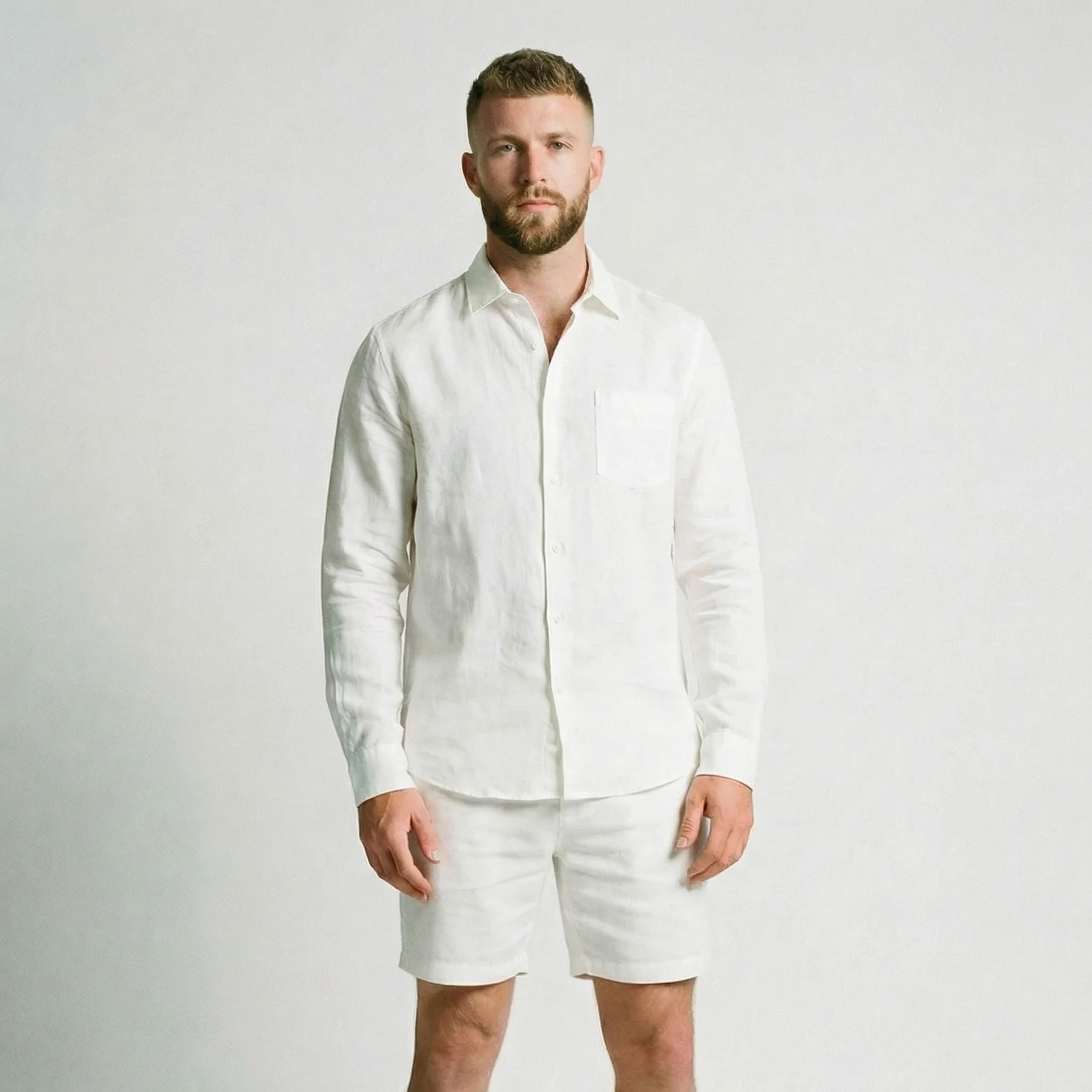 Men's Linen Shirt with Pocket-6