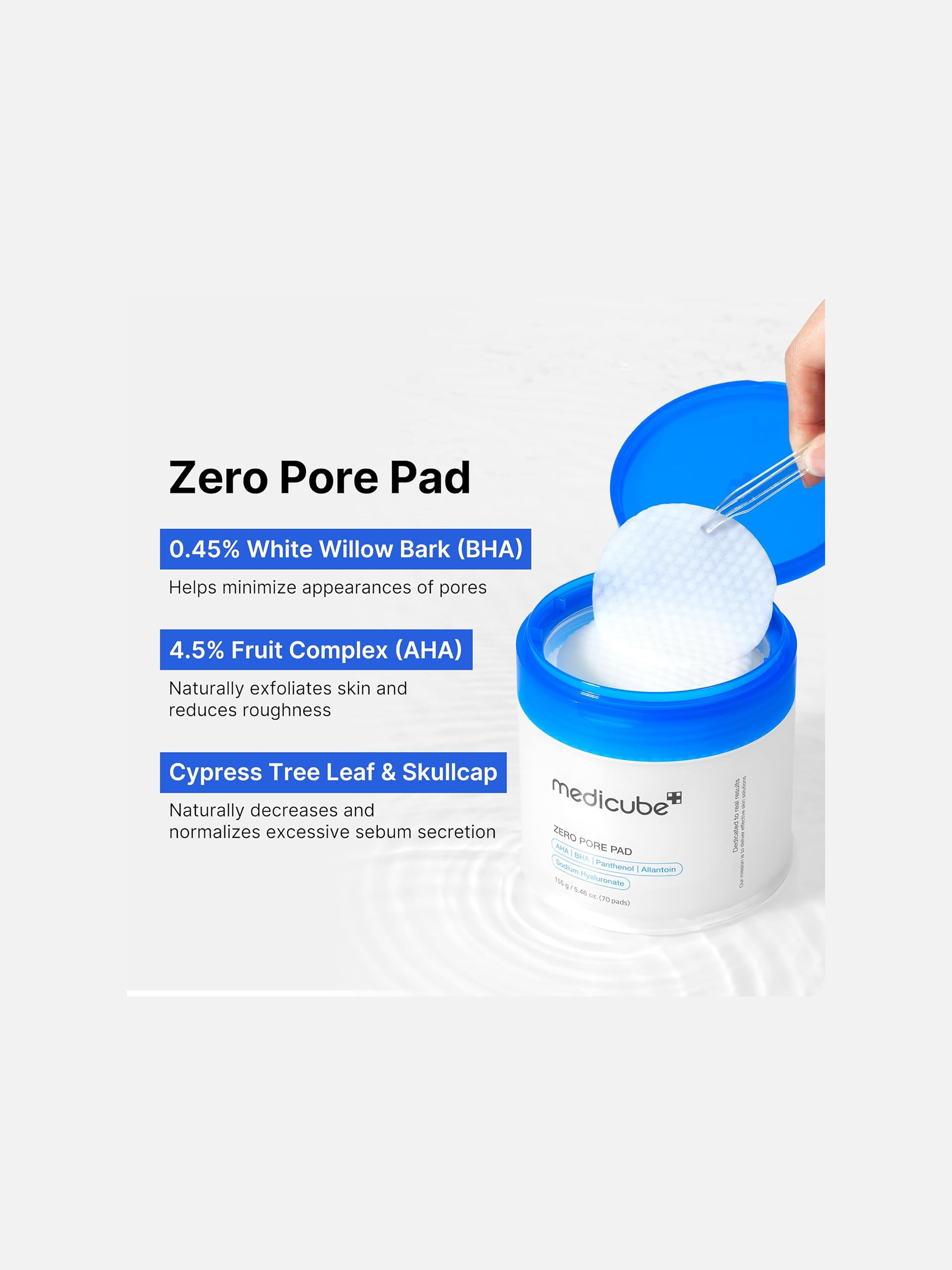 Medicube – Zero Pore Pad 2.0 – Dual‑Textured Exfoliating Pads-3