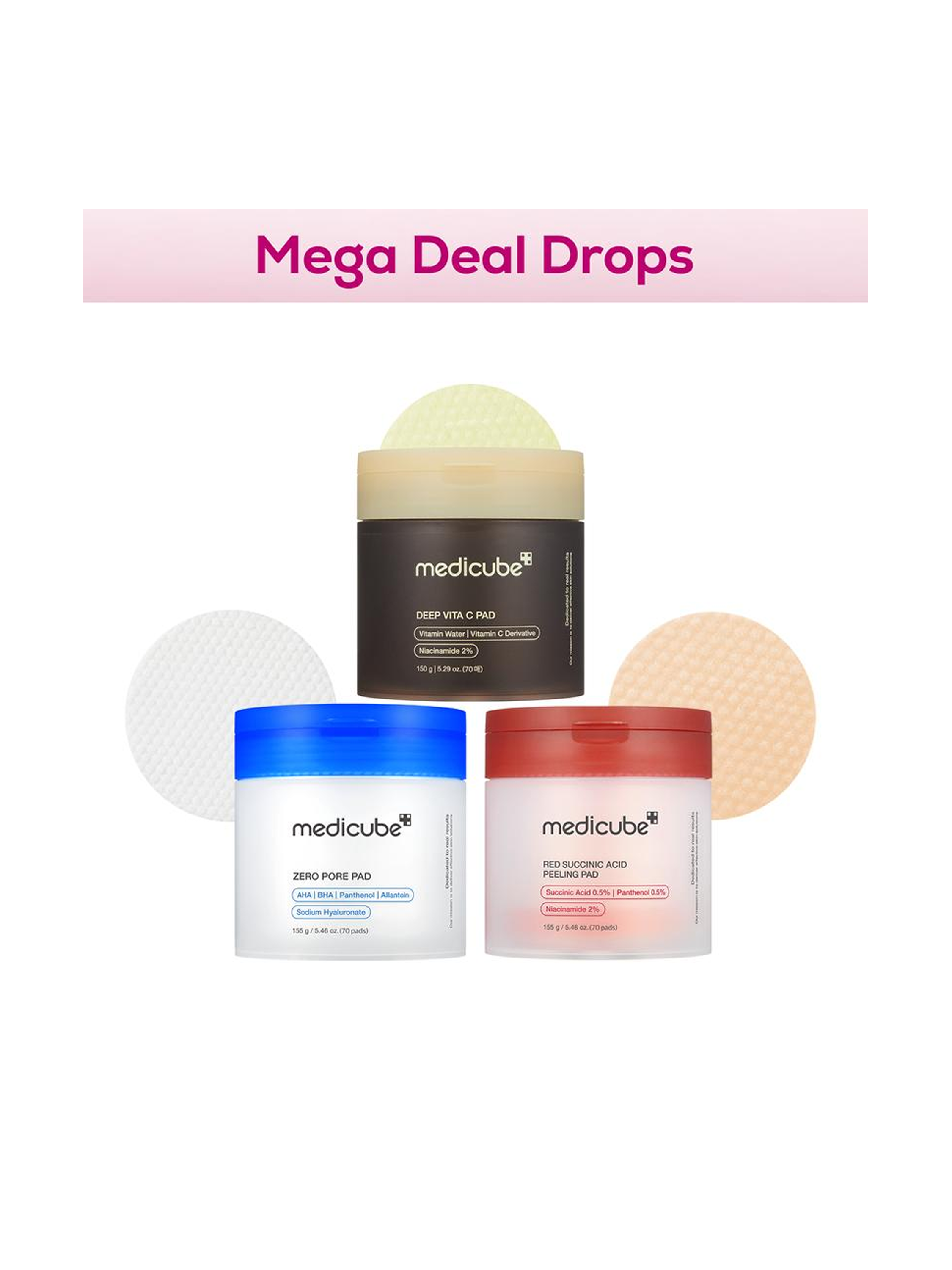 Medicube Toner Pad Trio – Pore Care & Glass Glow-1