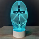Luminária de Decoração Religiosa 3D 16 Cores RGB