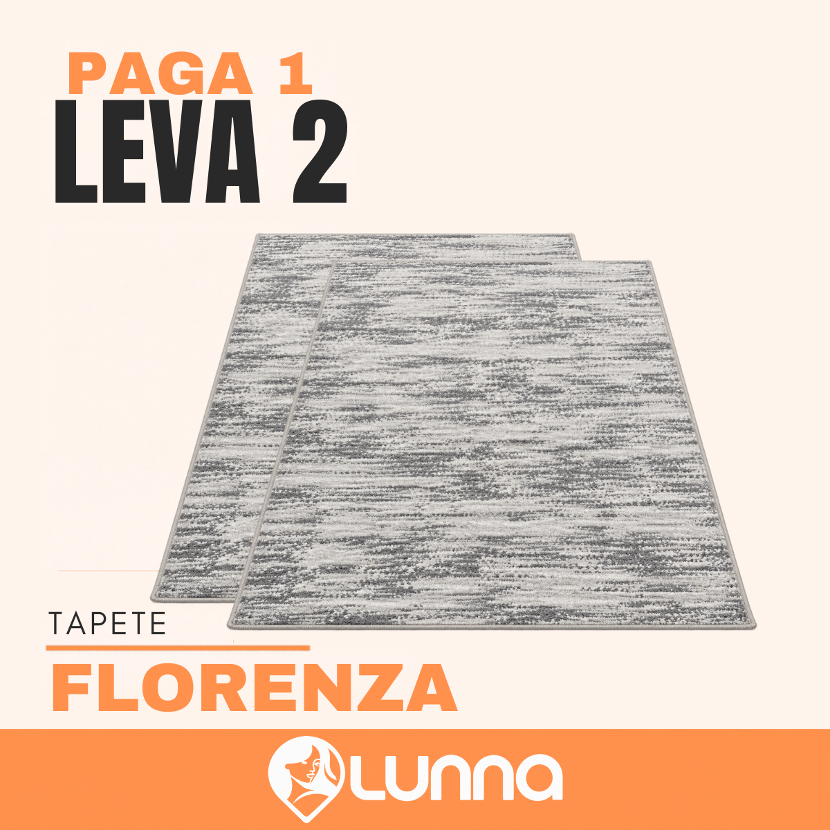 [LEVE 2 PAGUE 1] Tapete Florenza em 100% Algodão Premium (Conforto que Faz a Diferença!)
