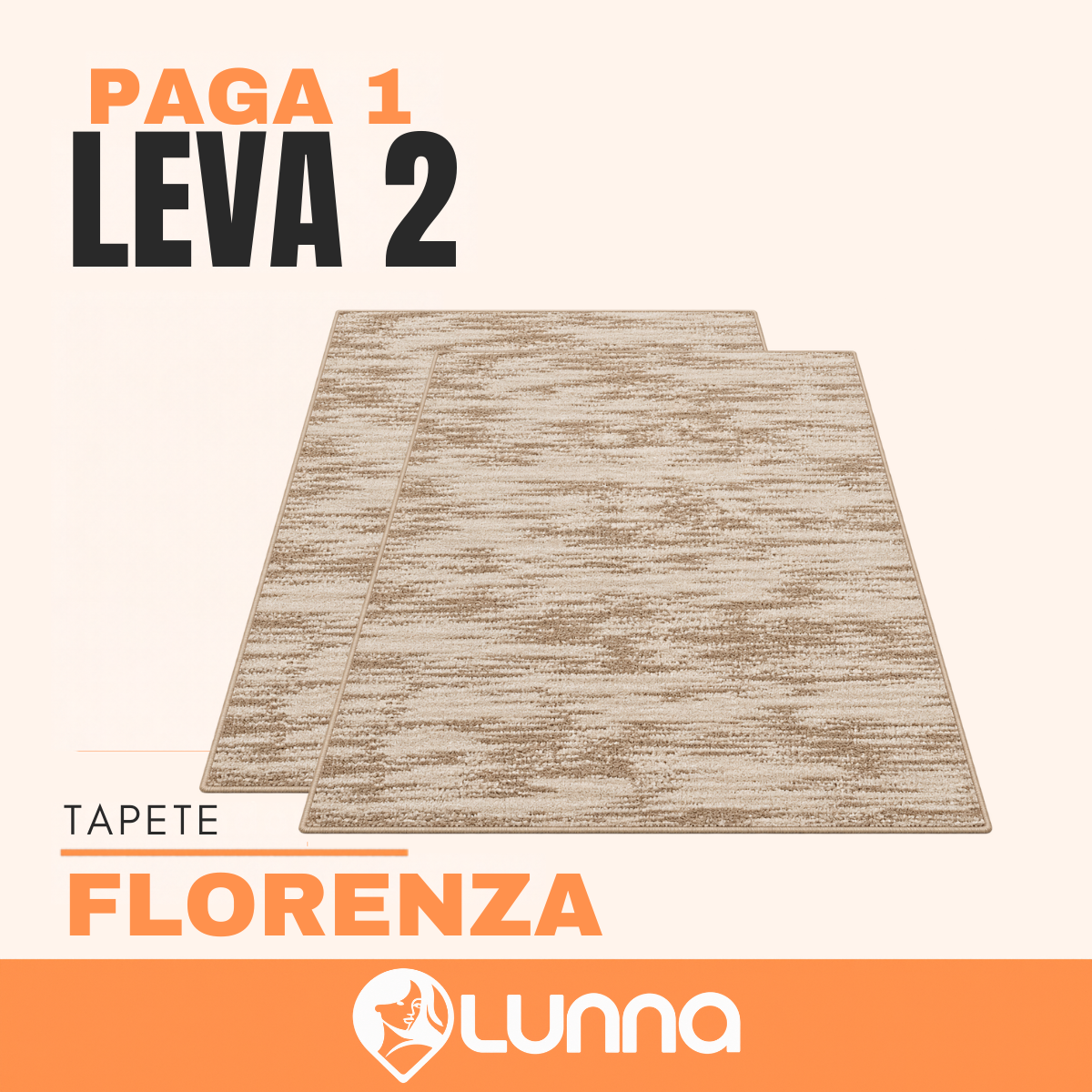 [LEVE 2 PAGUE 1] Tapete Florenza em 100% Algodão Premium (Conforto que Faz a Diferença!)