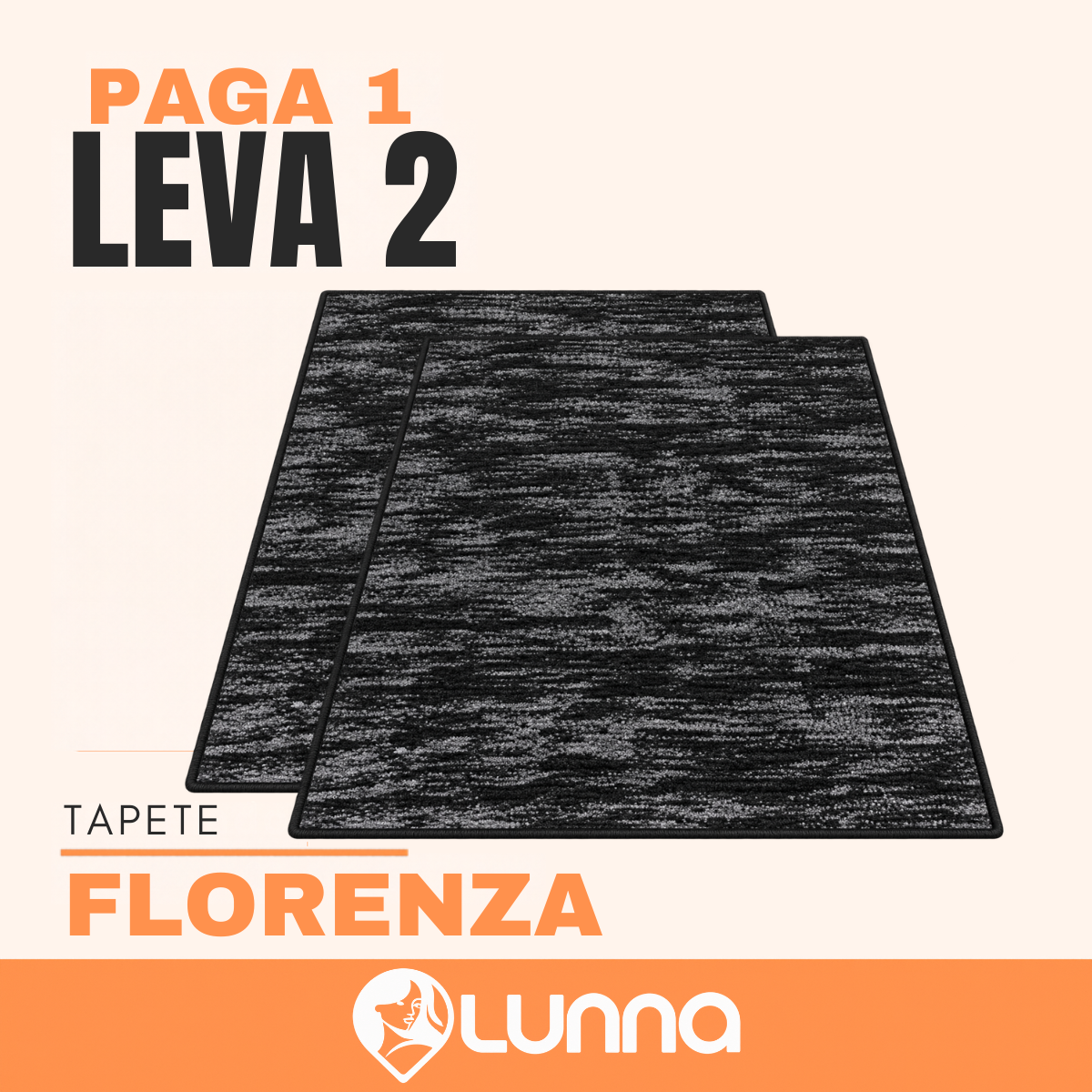 [LEVE 2 PAGUE 1] Tapete Florenza em 100% Algodão Premium (Conforto que Faz a Diferença!)
