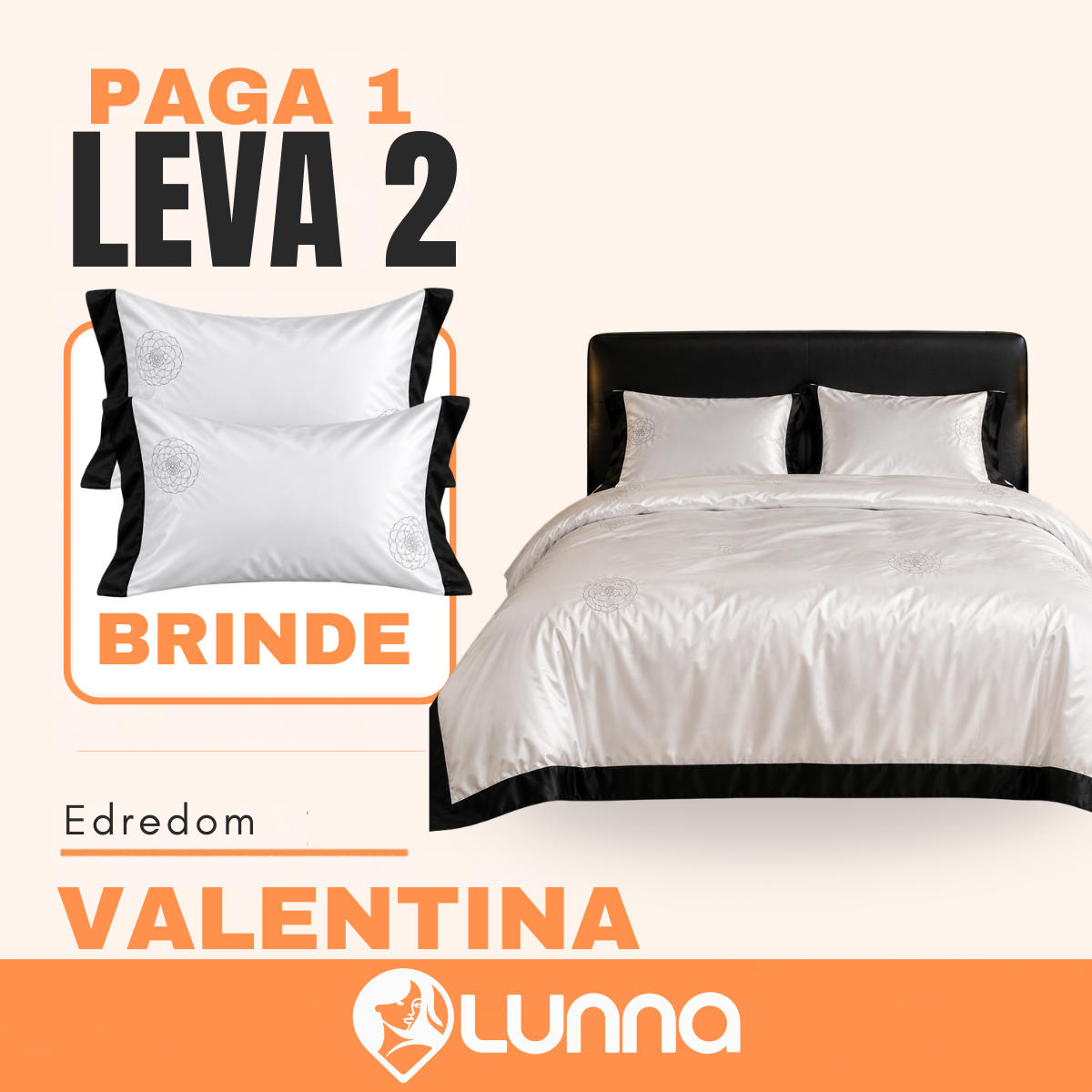 [LEVE 2 PAGUE 1] Edredom Valentina em Cetim e Seda Gelo (Beleza que Aconchega) +2 BRINDES: Capas para Travesseiro