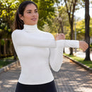 Blusa Térmica Feminina Manga Longa Gola Alta - Segunda Pele Estilo Coreano para Inverno