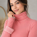 Blusa Térmica Feminina Manga Longa Gola Alta - Segunda Pele Estilo Coreano para Inverno
