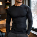 Camiseta Térmica Masculina Manga Longa - Slim Fit, Secagem Rápida e Elástica para Inverno