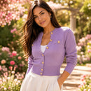 Cardigã Feminino Tricô Curto com Botões - Slim Chic Estilo Coreano para Outono e Inverno