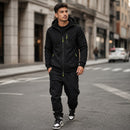Casaco Masculino com Capuz e Zíper Oversize - Streetwear Manga Longa Quente para Inverno