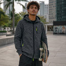 Casaco Masculino com Capuz e Zíper Oversize - Streetwear Manga Longa Quente para Inverno