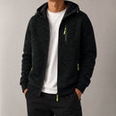 Casaco Masculino com Capuz e Zíper Oversize - Streetwear Manga Longa Quente para Inverno