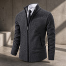 Casaco Masculino Fleece Gola Alta com Zíper - Quente e Macio para Inverno