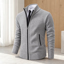 Casaco Masculino Fleece Gola Alta com Zíper - Quente e Macio para Inverno