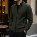 Casaco Masculino Fleece Gola Alta com Zíper - Quente e Macio para Inverno