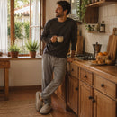Chinelos Masculinos de Camurça Aquecidos - Antiderrapantes e Confortáveis para Casa no Inverno