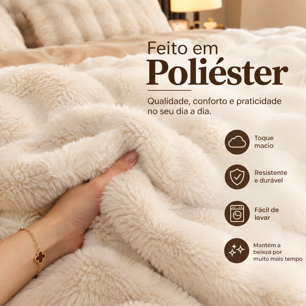[LEVE 2 PAGUE 1] Roupa de Cama Yara em Algodão e Poliéster +Brindes: 2 Capas de Travesseiro