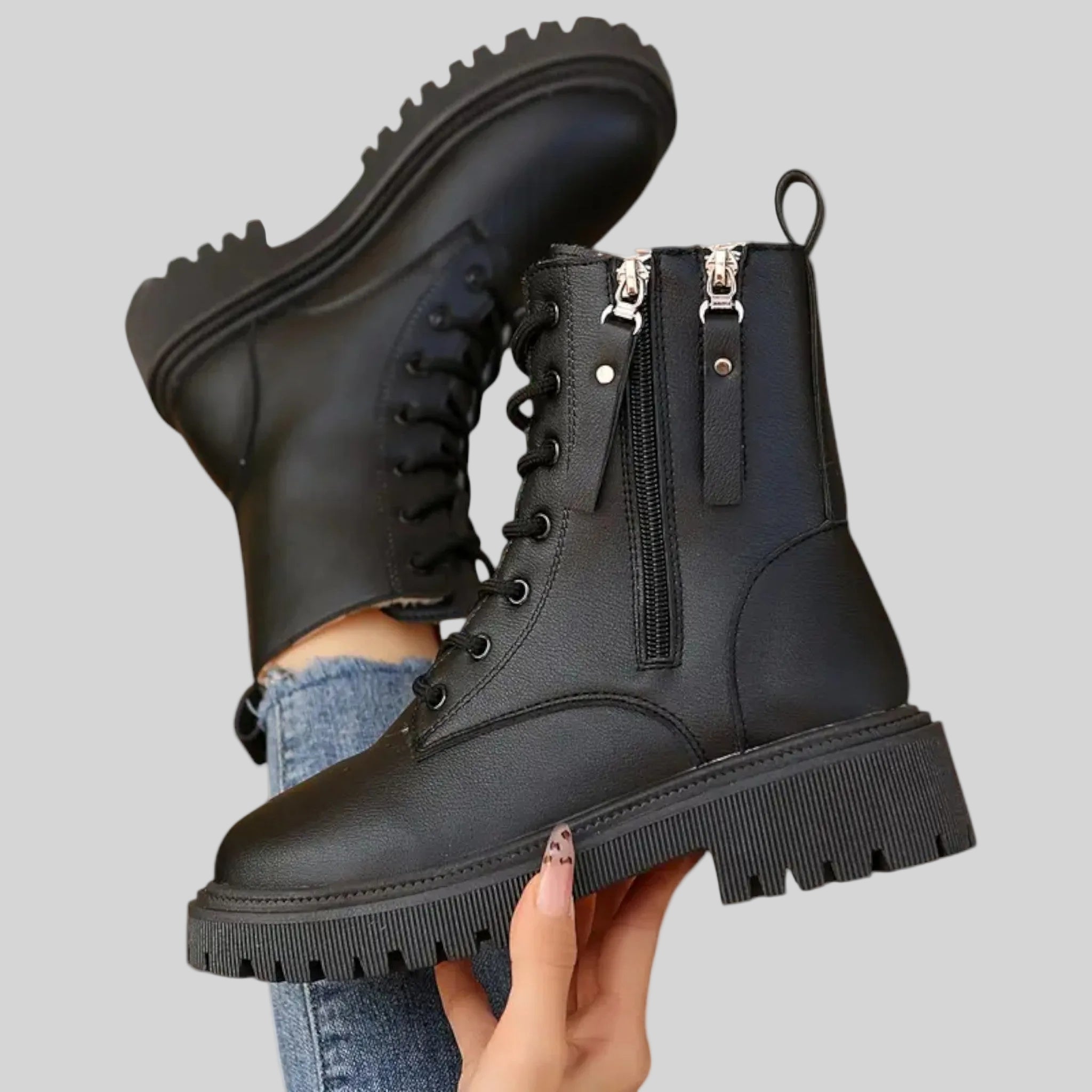 Women’s Chunky Platform Ankle Boots-5
