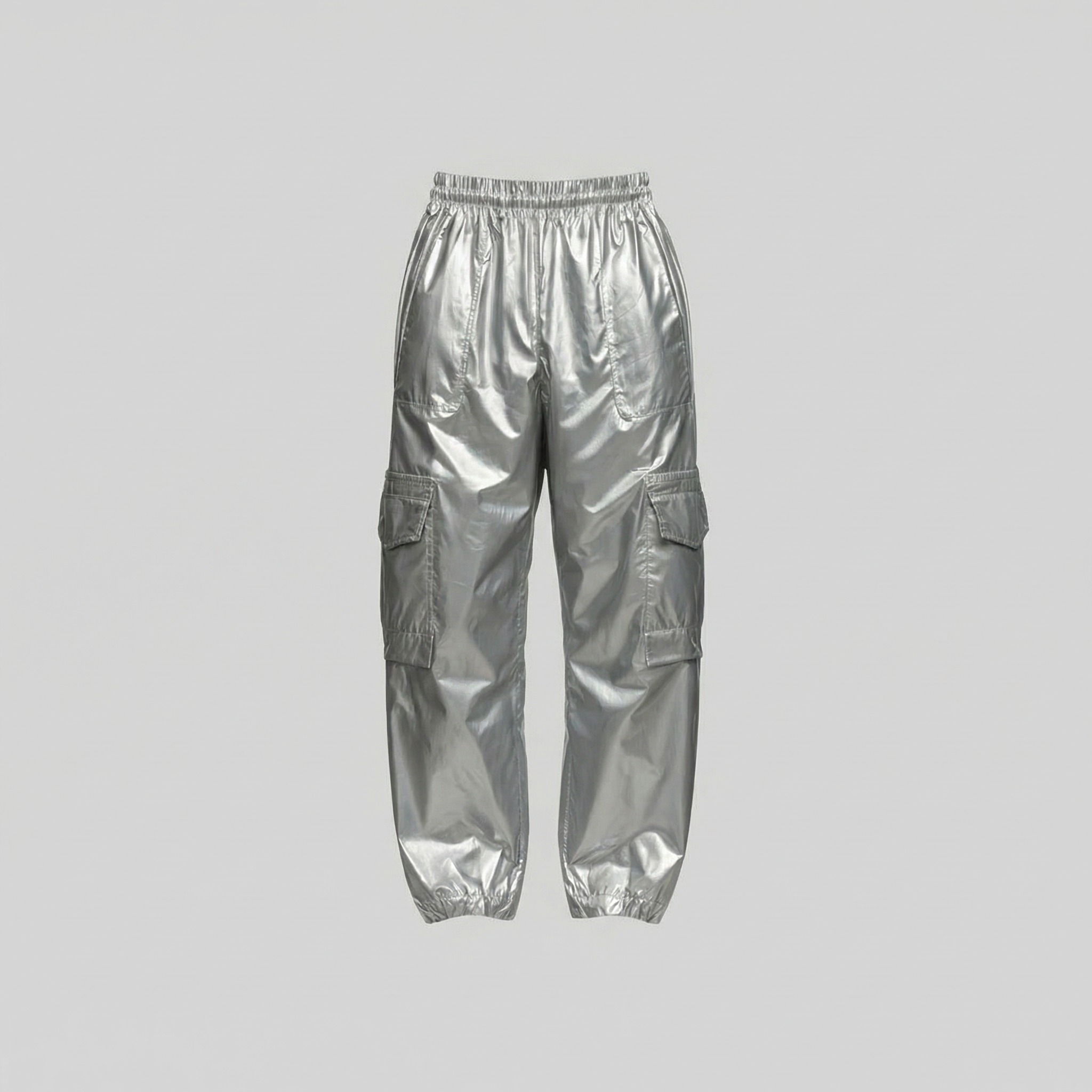 Women’s Shiny Cargo Trousers-2