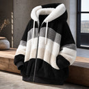 Jaqueta Feminina Oversize com Pelúcia e Capuz - Quente, Solta e Streetwear para Inverno